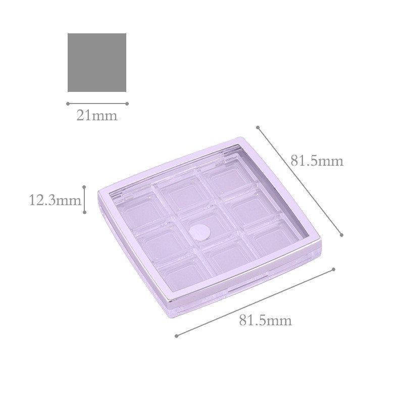 Nine-compartment Square Eyeshadow Palette Box - Image 5