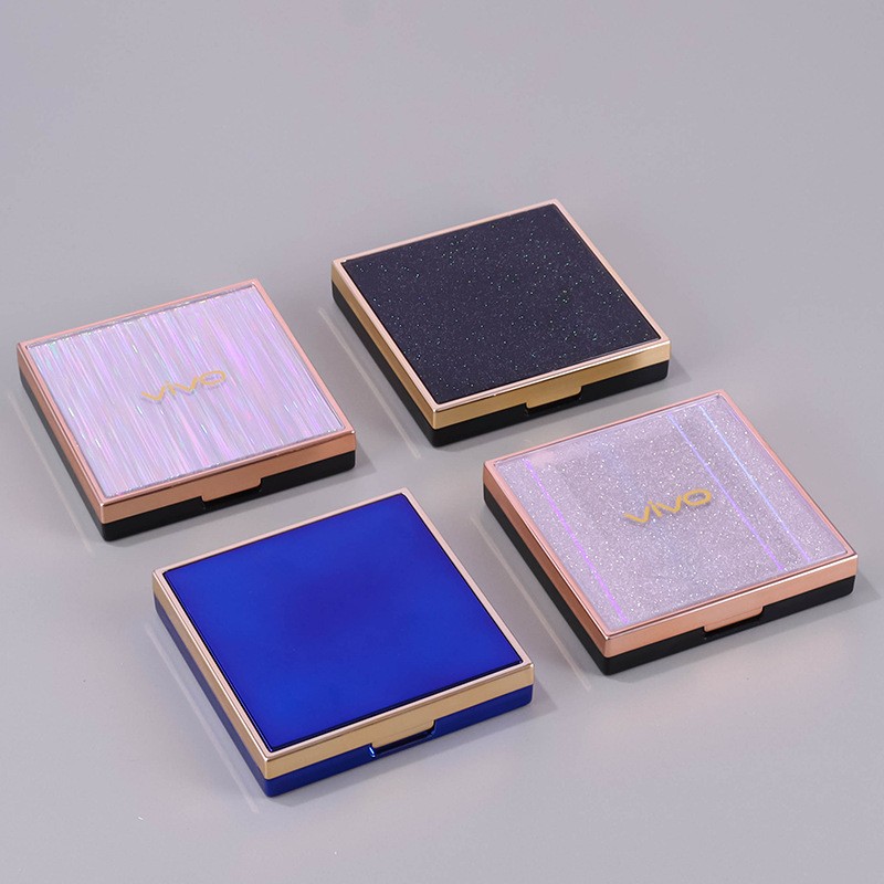 Square Iridescent Top 6-color Eyeshadow Palette With Brush Slot Packaging - Image 2