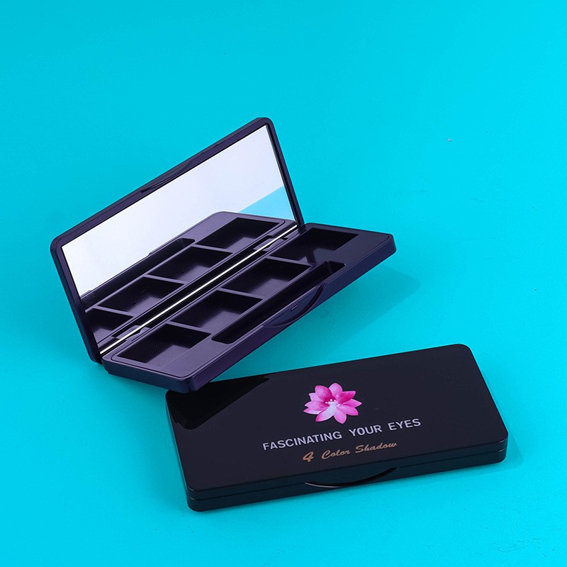 Rectangular 3D Printed Four-color Eyeshadow Palette With Brush Slot And Clip - Image 2
