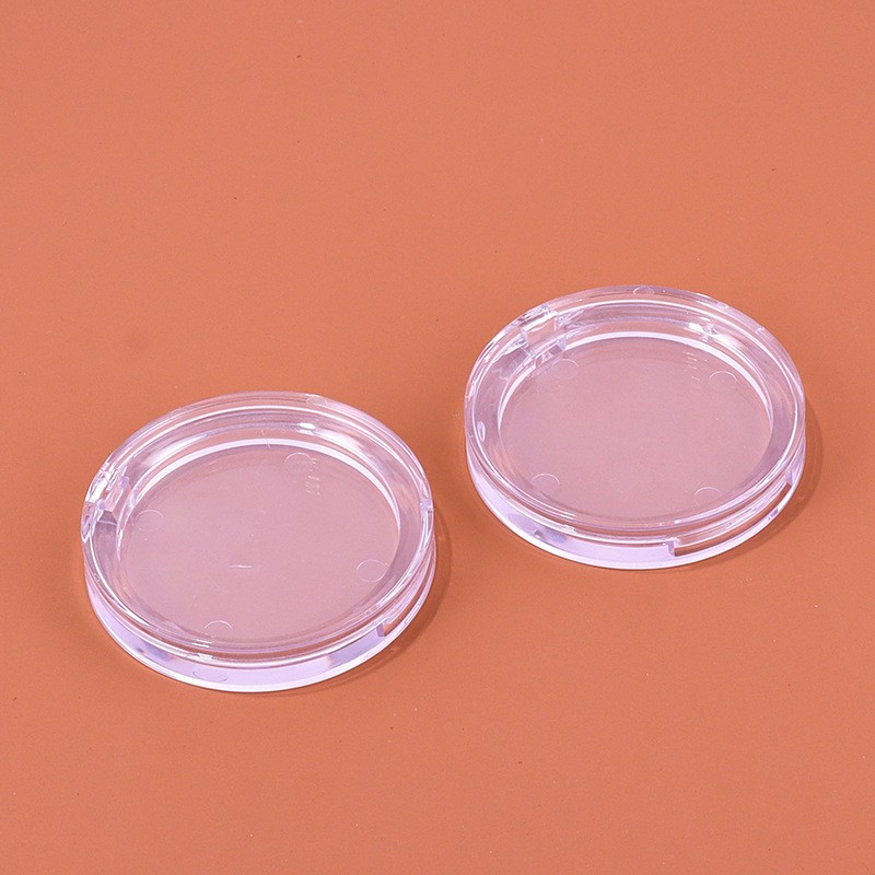 Round Single-color Eyeshadow Palette, Transparent Flip-top, 1 Compartment - Image 3