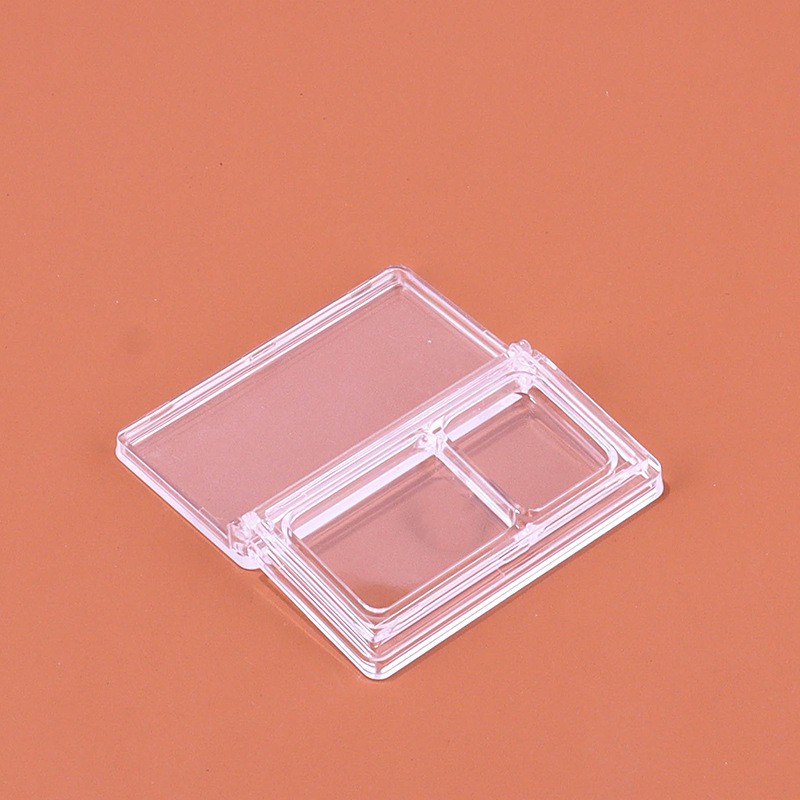 Square Transparent Dual-color Eyeshadow, Blush, Highlighter, And Powder Compact - Image 4