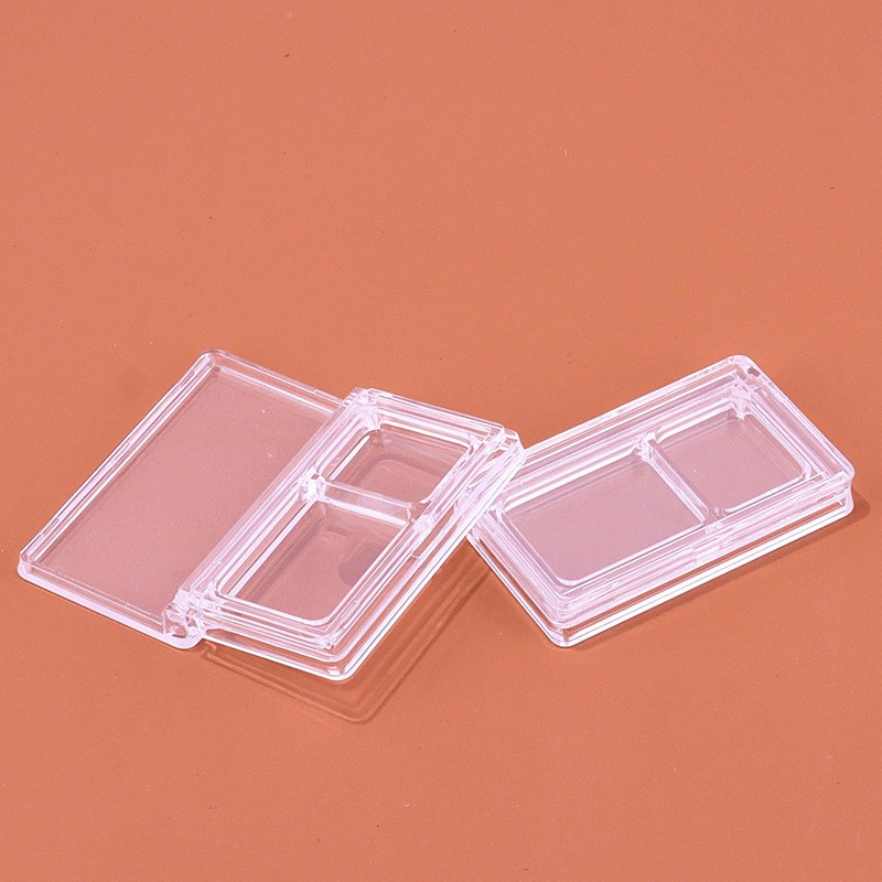 Square Transparent Dual-color Eyeshadow, Blush, Highlighter, And Powder Compact - Image 3