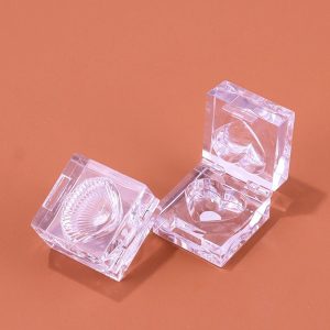Square Ice Cube Transparent Empty Eyeshadow Box