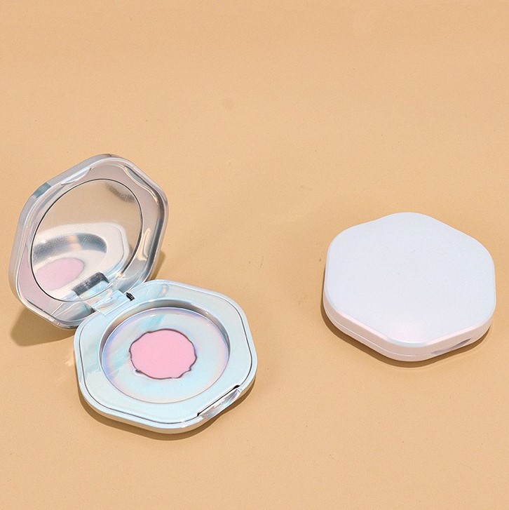 8g Hexagonal Rounded Edge Single Compartment Powder Compact for Single Color Eyeshadow