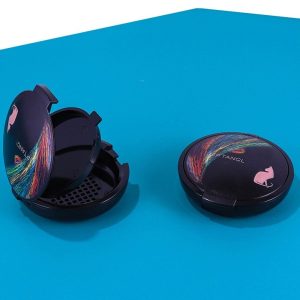 3D Mirrored Flip-Top Double-Layer Powder Compact Case Blush Box Empty Box Packaging Material