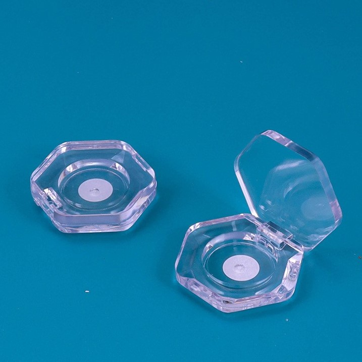 3g Round Hexagonal Transparent Sample Eyeshadow Case