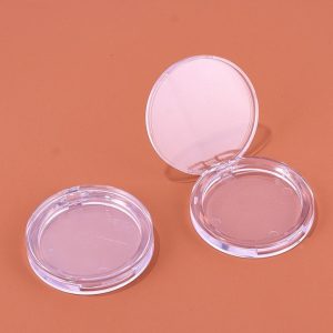 Round Single-color Eyeshadow Palette, Transparent Flip-top, 1 Compartment