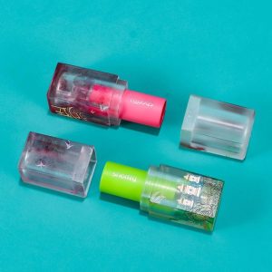 3.5g Frosted Square Lipstick Tube, 3D Minimalist Style, Empty Tube