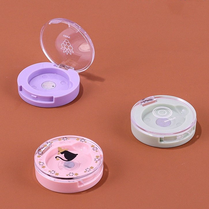 3g Single Color Eyeshadow Palette, Mini Blush Palette, Sample Round Empty Case