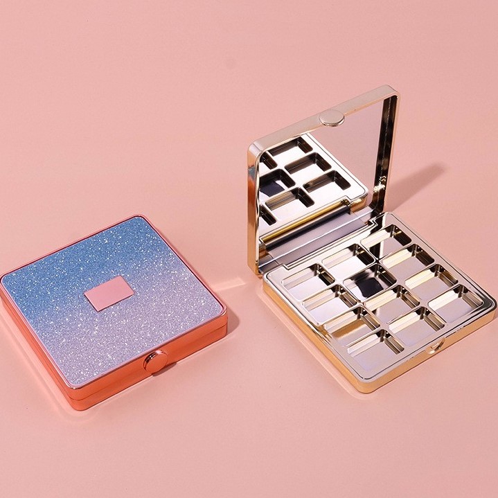 Square Top With Gradient Paint Clip 12-color Eyeshadow Palette