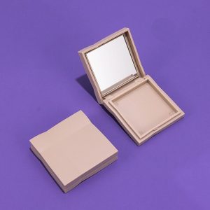 Frosted Single Eyeshadow Compact Box with Mirror Flip-Top Powder Compact Packaging