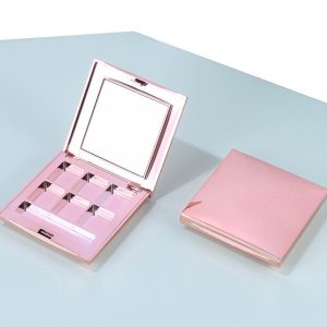 Square Clip-on 6-color Eyeshadow Palette With Mirror And Brush Slot