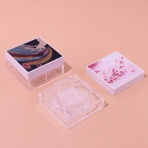 12g Loose Powder Case Packaging Material: Four-compartment Plastic Square Setting Powder Case