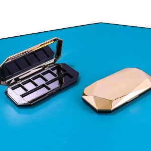Irregularly Shaped Empty Eyeshadow Palette With 7 Compartments And Brush Slots
