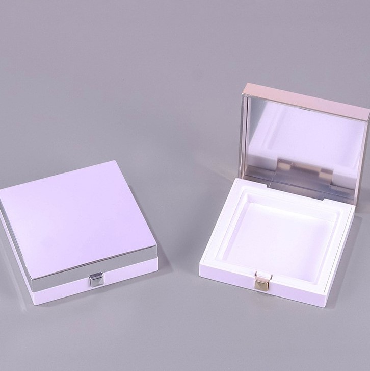Square Single-compartment Flip-top Clip-on Powder Compact Empty Box