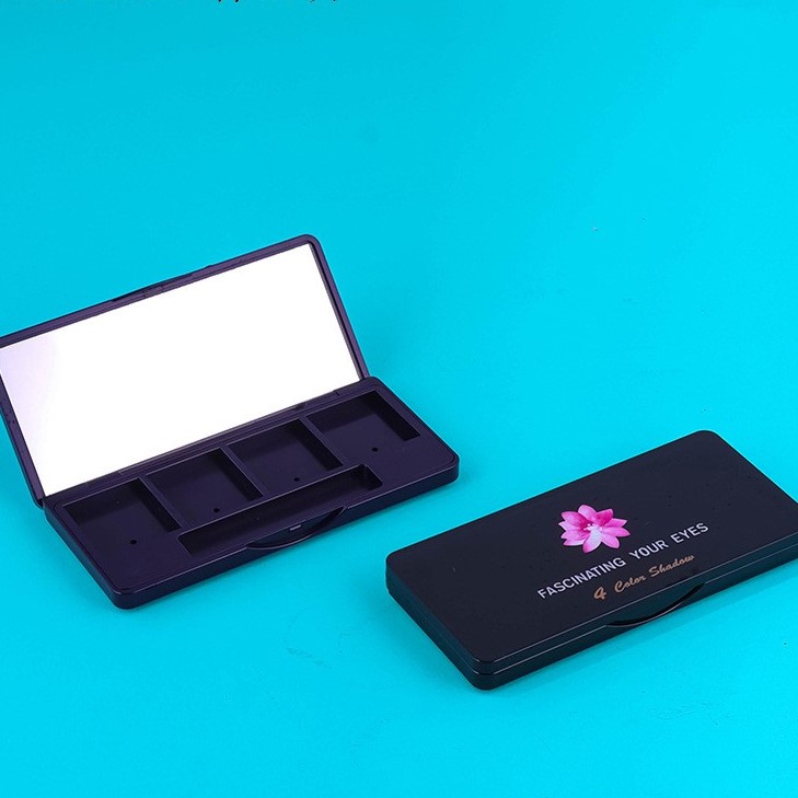 Rectangular 3D Printed Four-color Eyeshadow Palette With Brush Slot And Clip