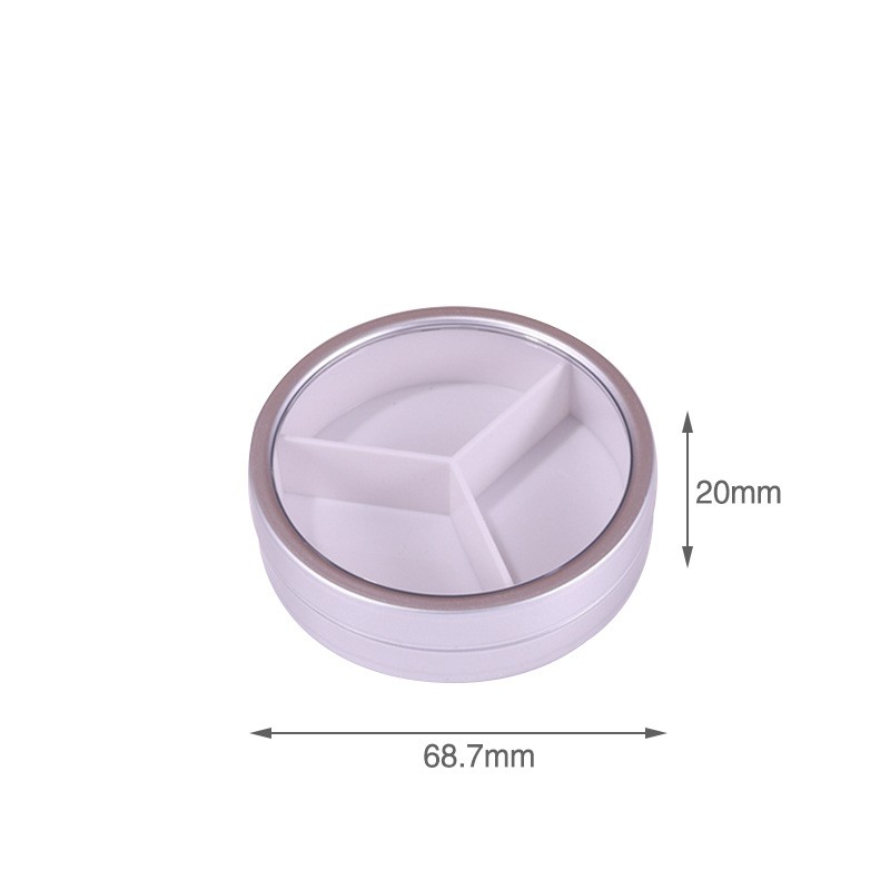 Round Single-compartment, Three-compartment, And Six-compartment Screw-top Eyeshadow Palette - Image 5