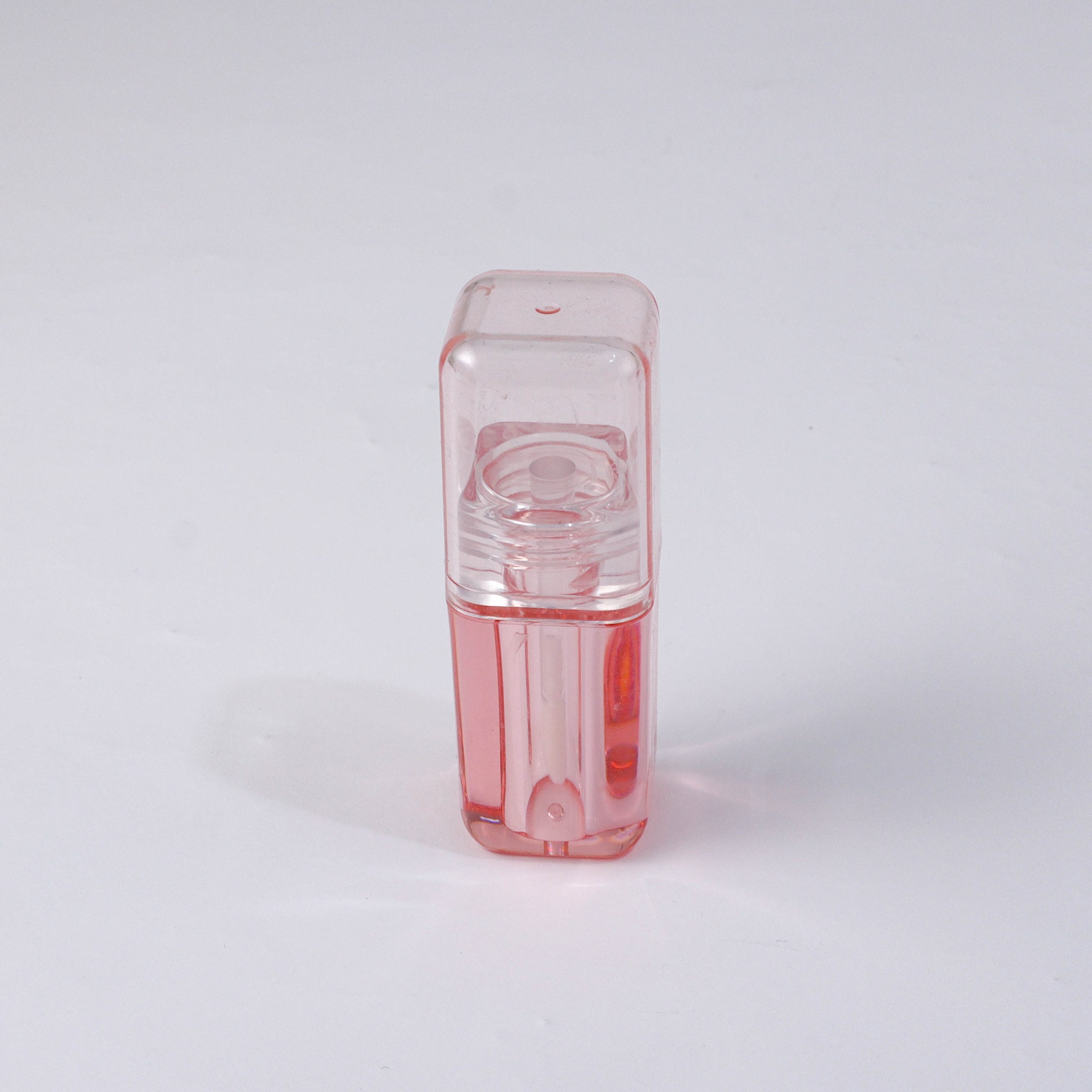 4ml Square Sheer Pink Lip Gloss Tube