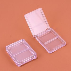 Rectangular Transparent Two-compartment Eyeshadow Box