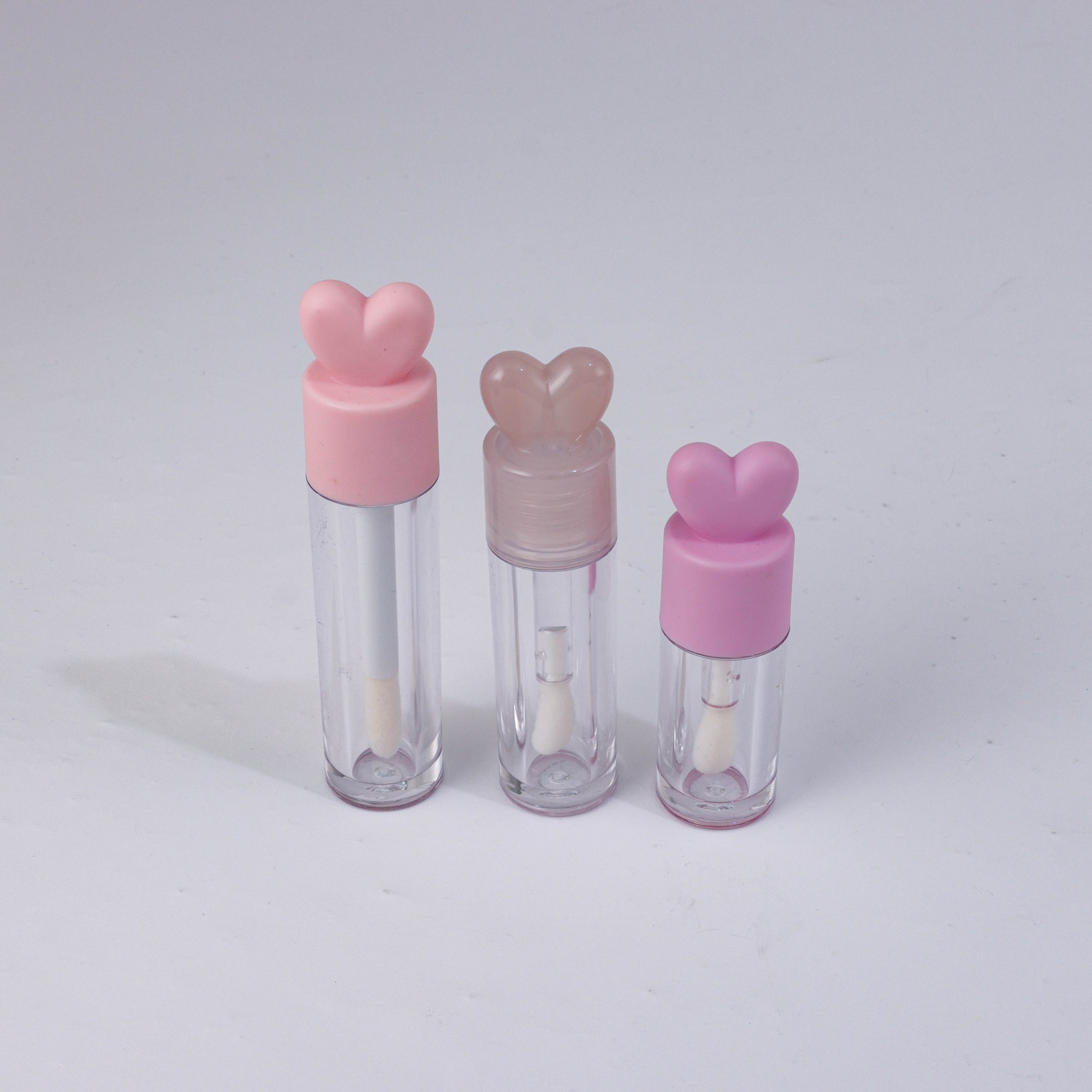 2.5ml/4ml/6ml Heart-shaped Cap Lip Gloss Tube Packaging